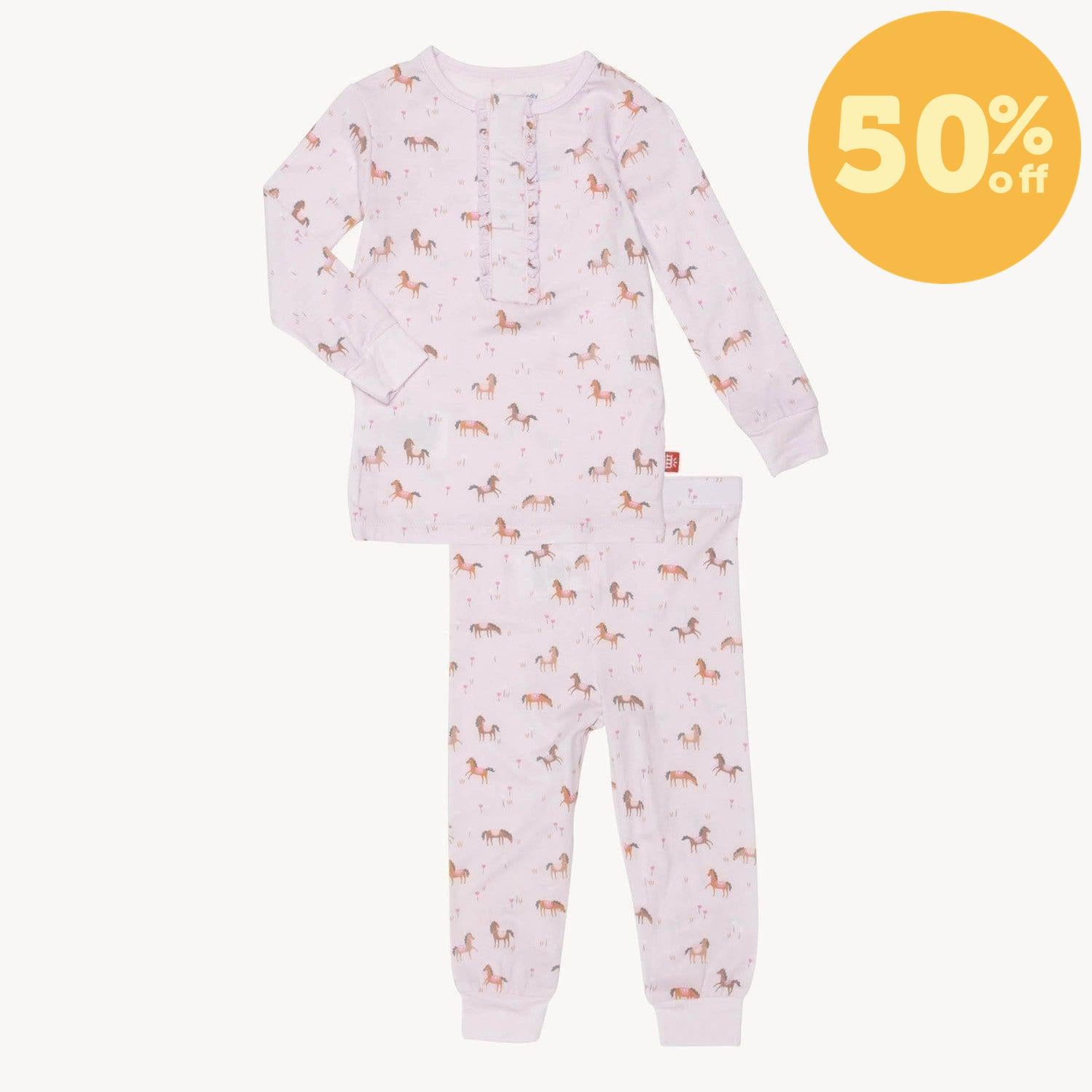 purple rein modal magnetic no drama pajama toddler long sleeve set