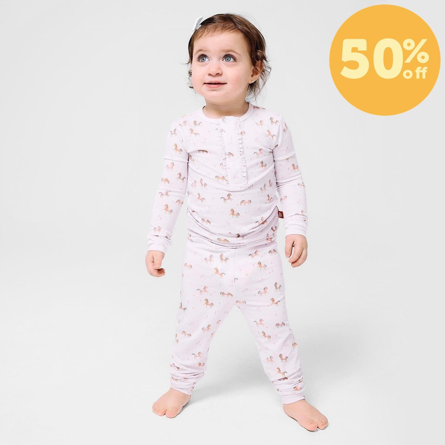 purple rein modal magnetic no drama pajama toddler long sleeve set