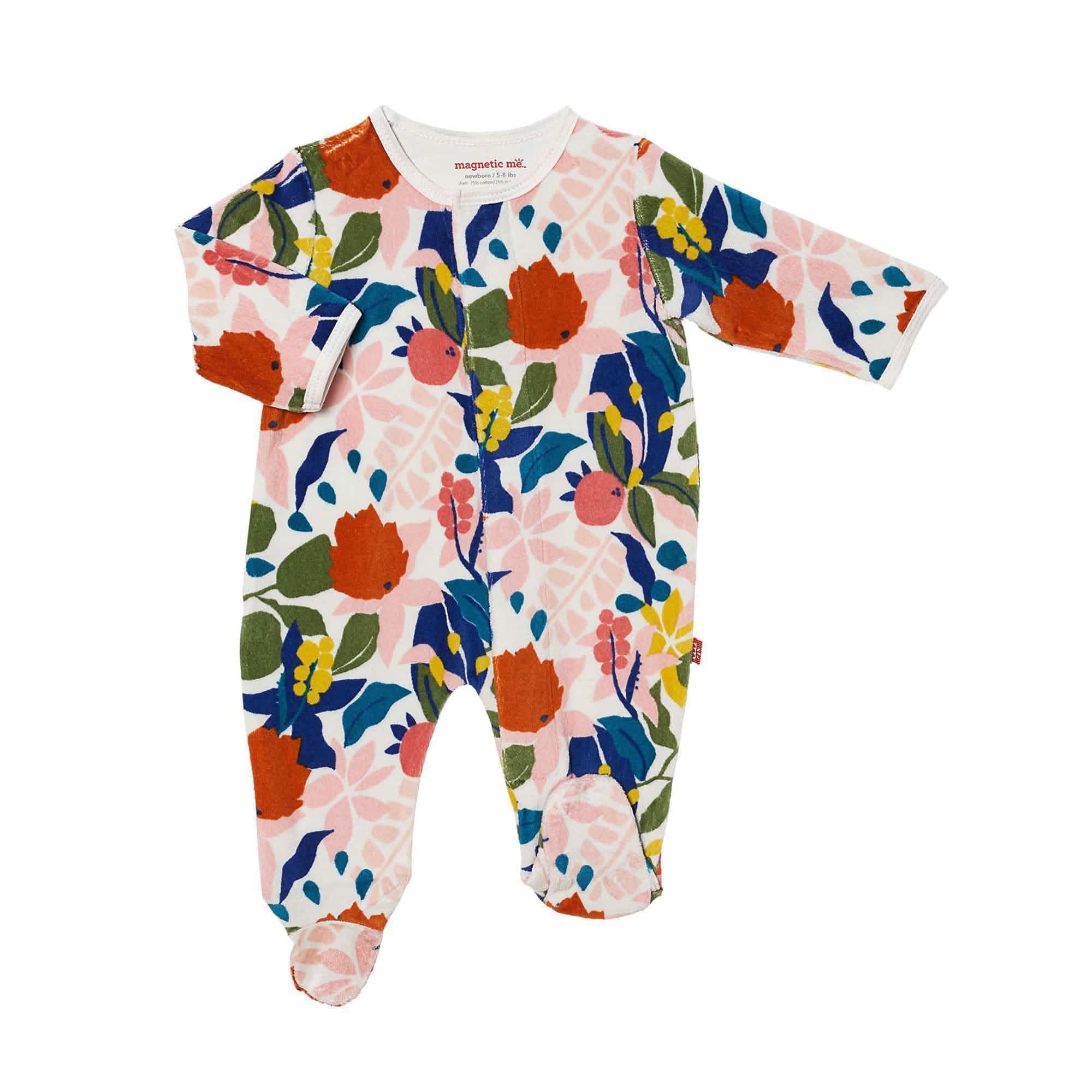 rayleigh velour magnetic footie - re-loved