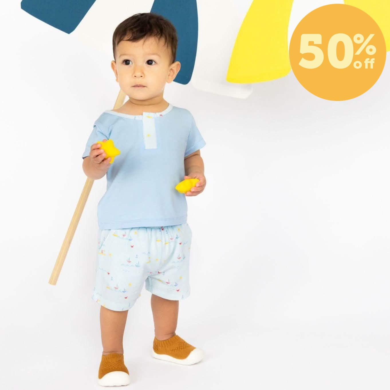 sail-ebrate good times modal magnetic roll around short sleeve top + short set