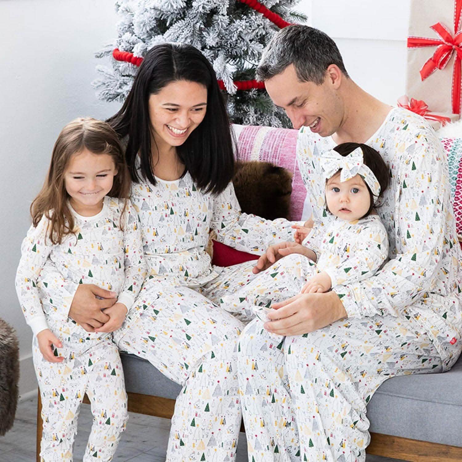 so silent night holiday modal woman's pajamas set - re-loved
