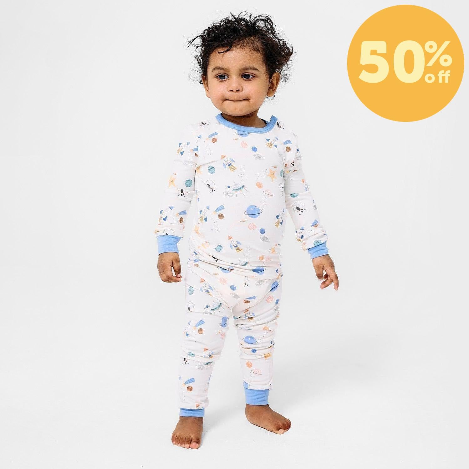 stellar tails modal magnetic no drama kids pajama long sleeve set