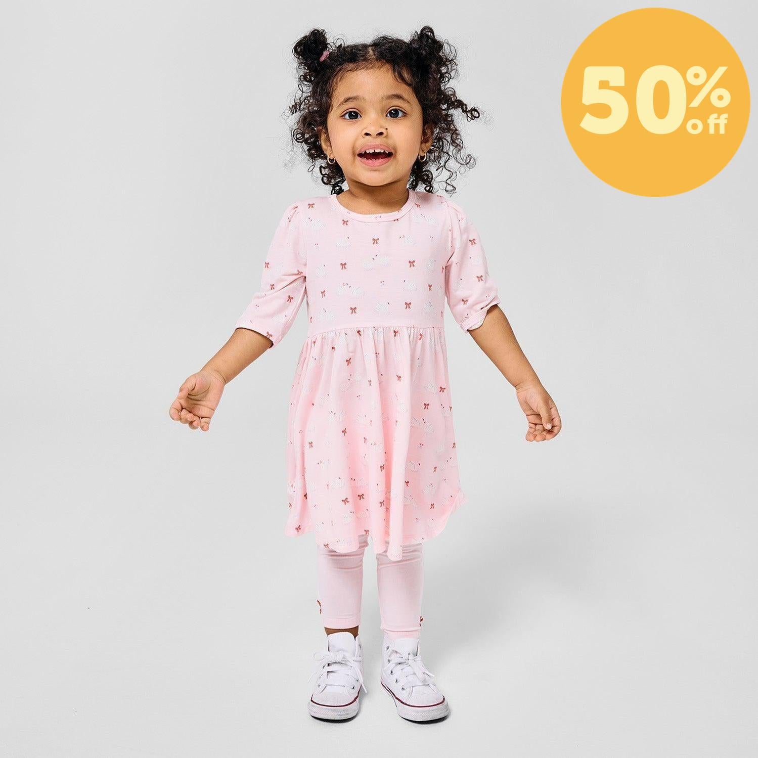 swan of a kind modal magnetic easy peasy dress + legging set