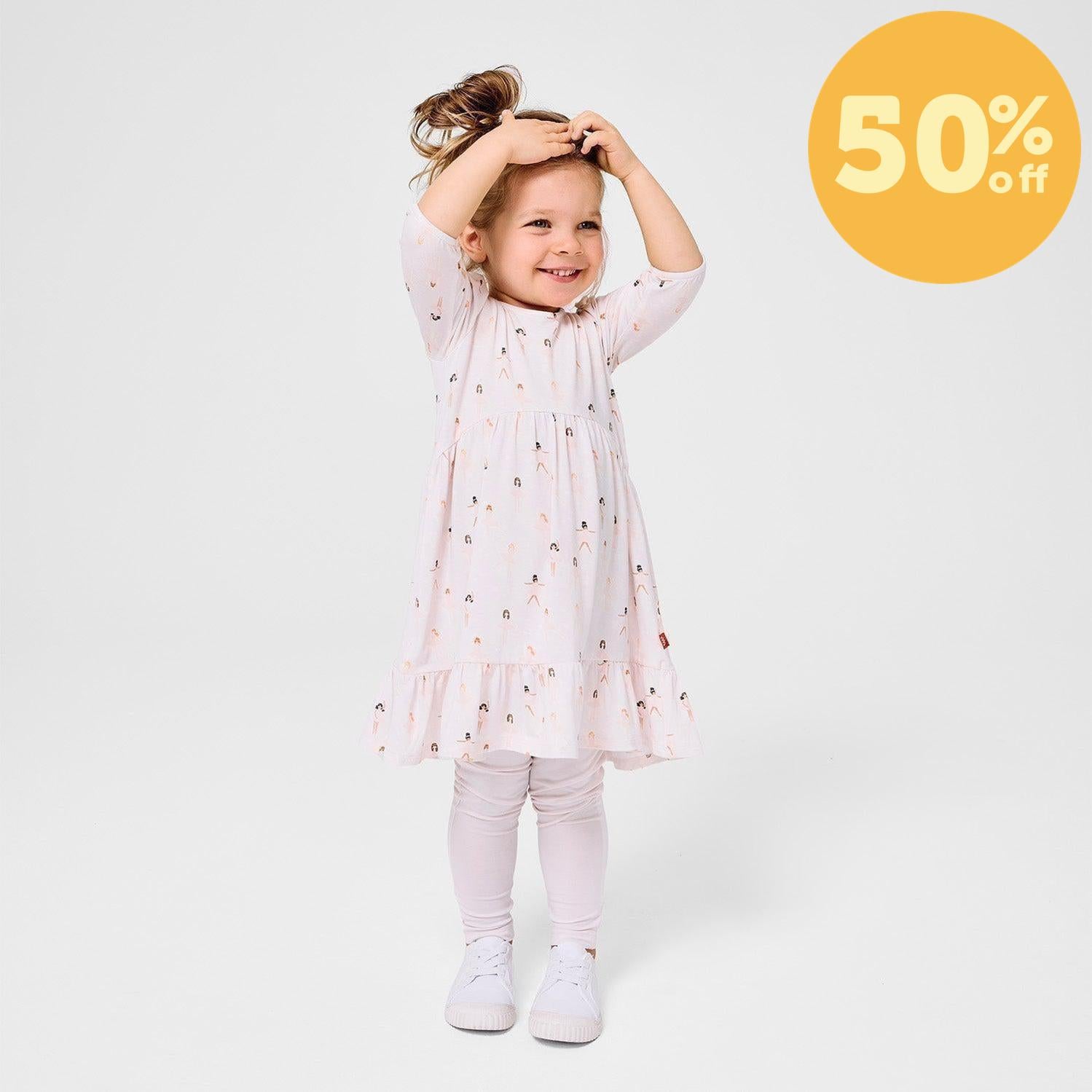 tutu twirls modal magnetic easy peasy dress + legging set