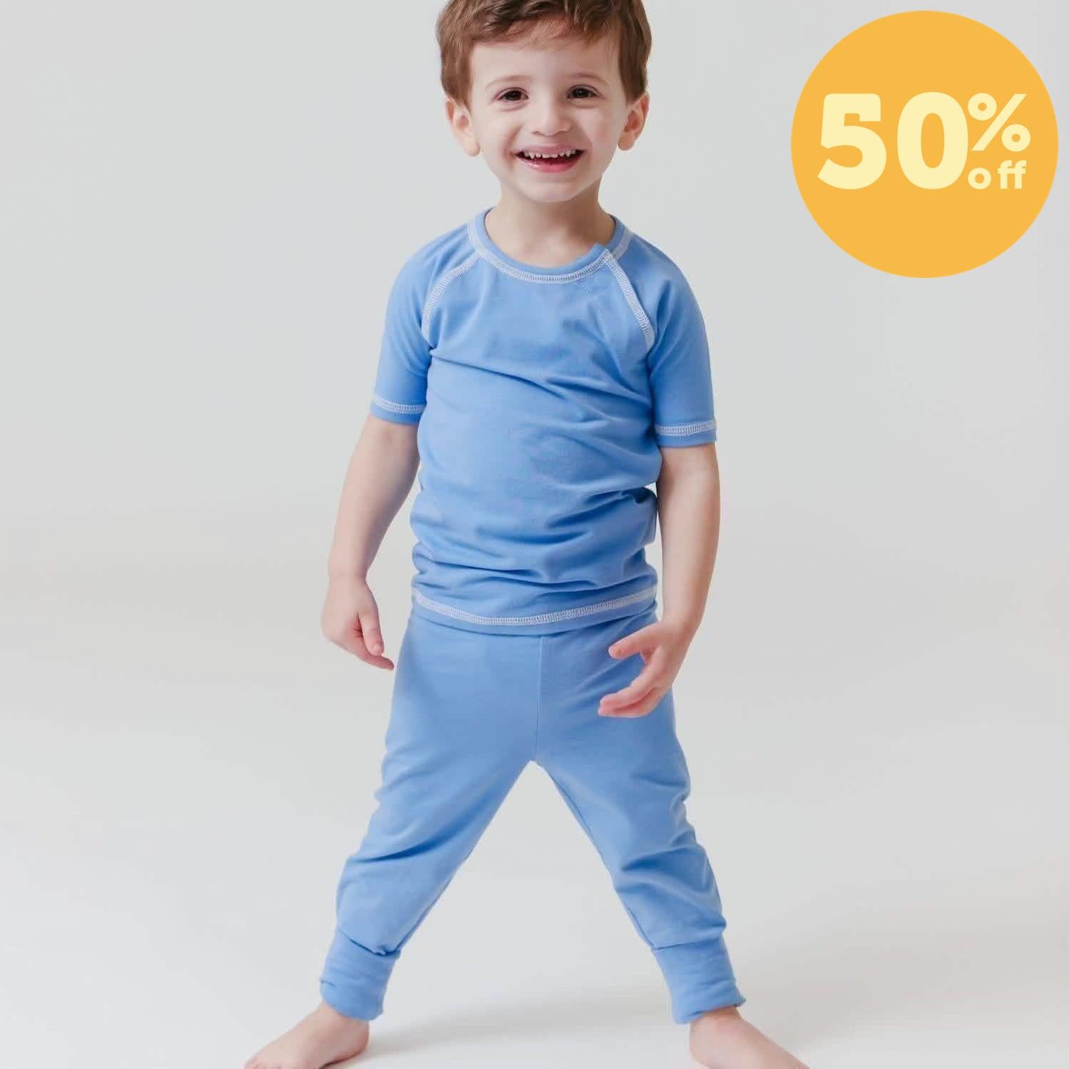 utah sky CloudStretch™ magnetic kids pajama set
