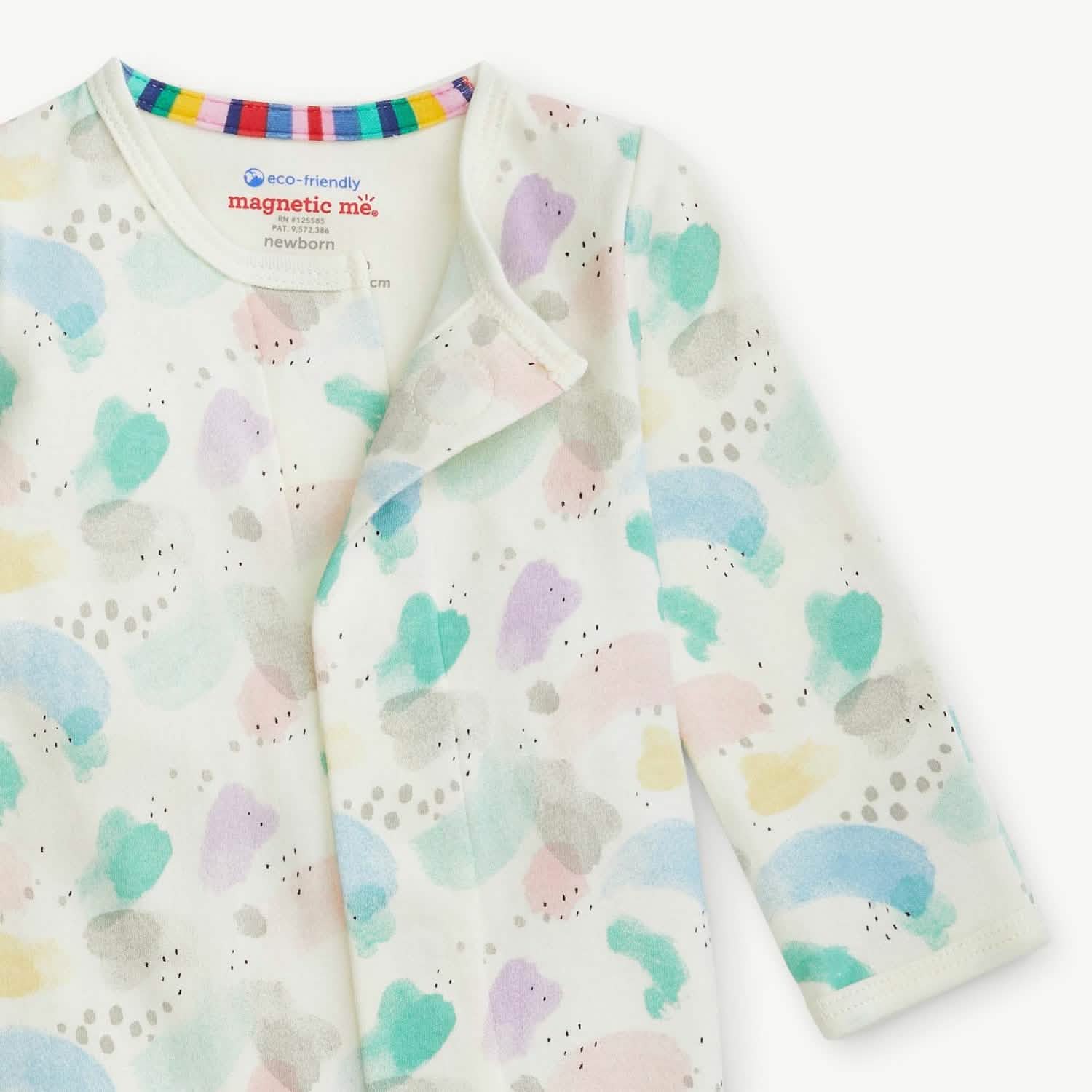 watercolor organic cotton magnetic coverall - re-loved