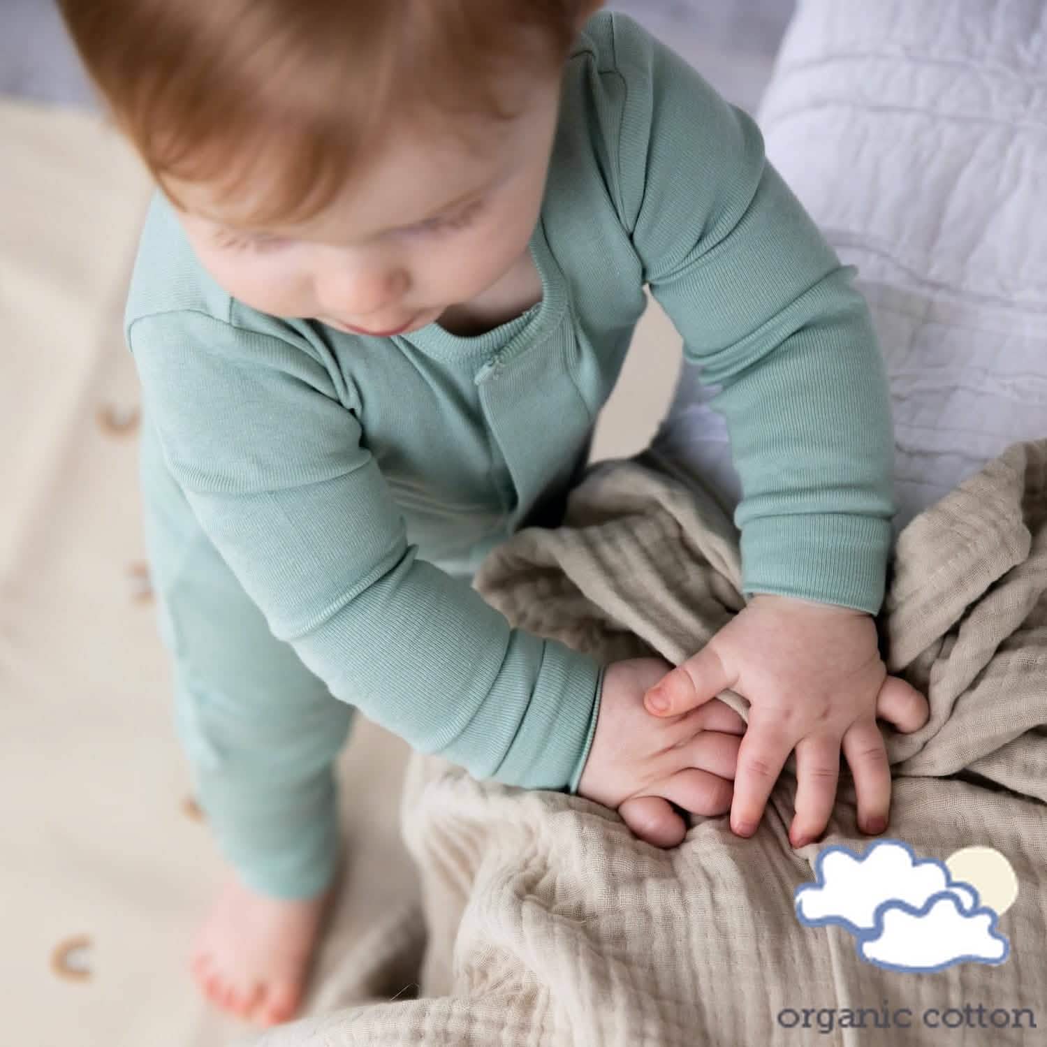 sprout organic cotton magnetic coverall