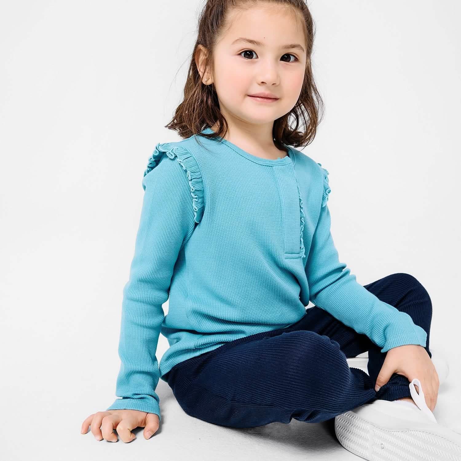 waterfall waffle modal magnetic henley top