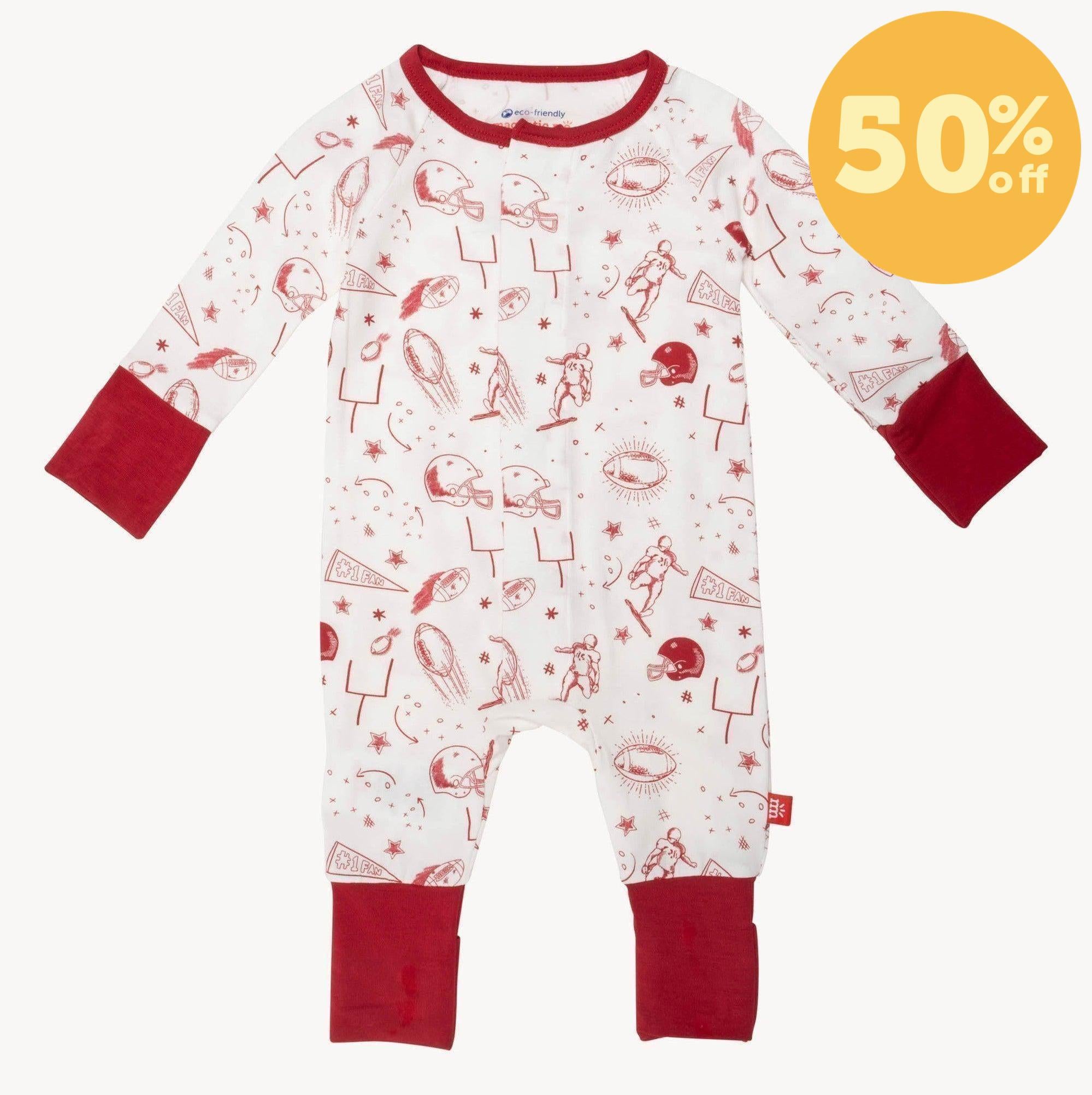 white game day modal magnetic convertible grow with me coverall