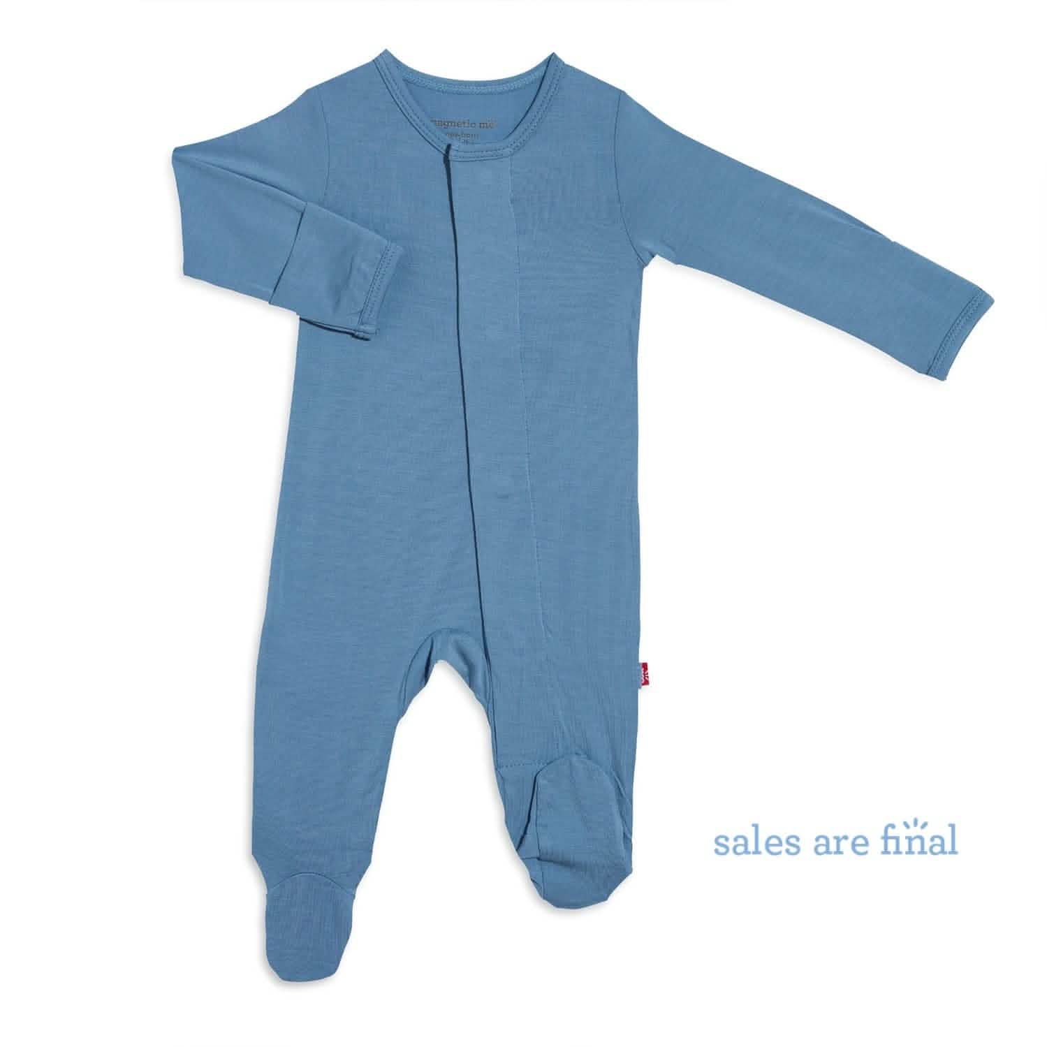 winter sky modal magnetic footie - re-loved
