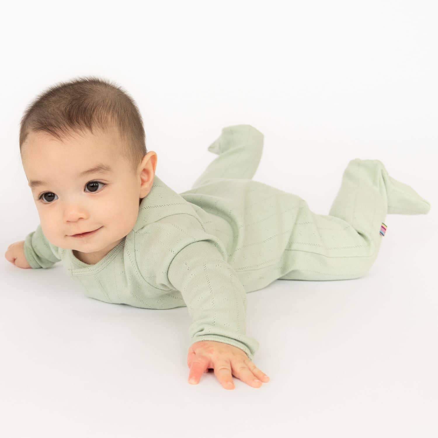 love lines seagrass organic cotton pointelle magnetic parent favorite footie