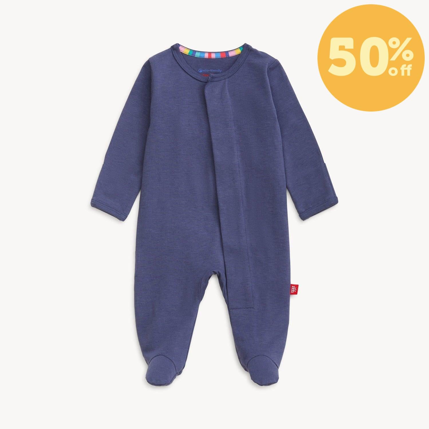 harbor blue cloudstretch™ magnetic parent favorite footie
